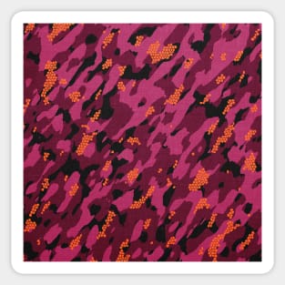 Camouflage - Dark Pink and yellow Sticker